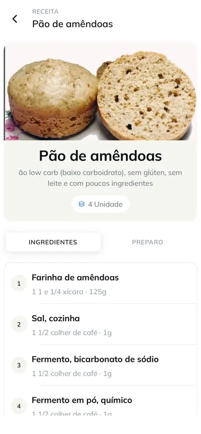 Receita de pão de amêndoas com foto, ingredientes e modo de preparo
